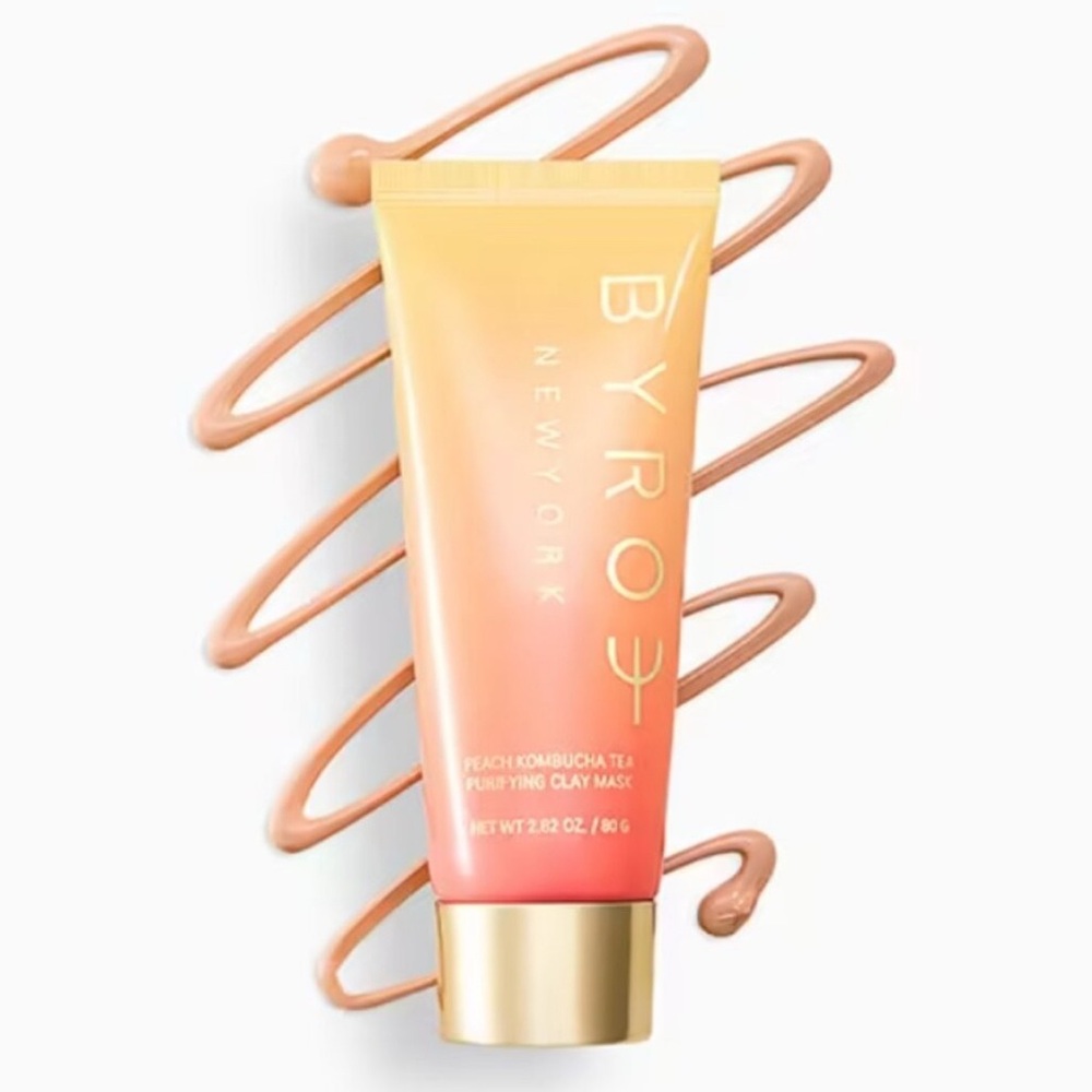 $70 Byroe Peach Kombucha Tea Purifying Hydrating Clay Mask NIB